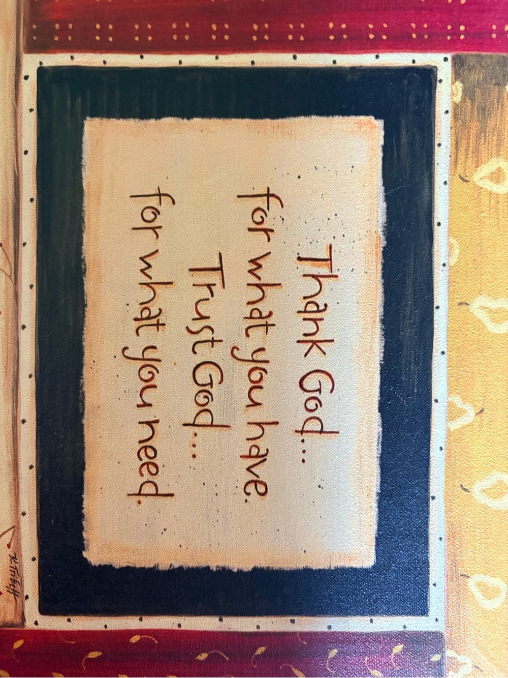 Thank God Inspirational Wall Art - Neutral & Navy
